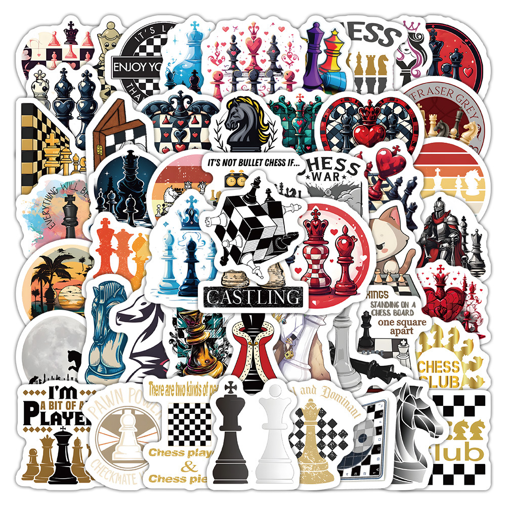 Board Game Quote - 10/30/60PCS Chess Sport Cartoon Graffiti Stickers