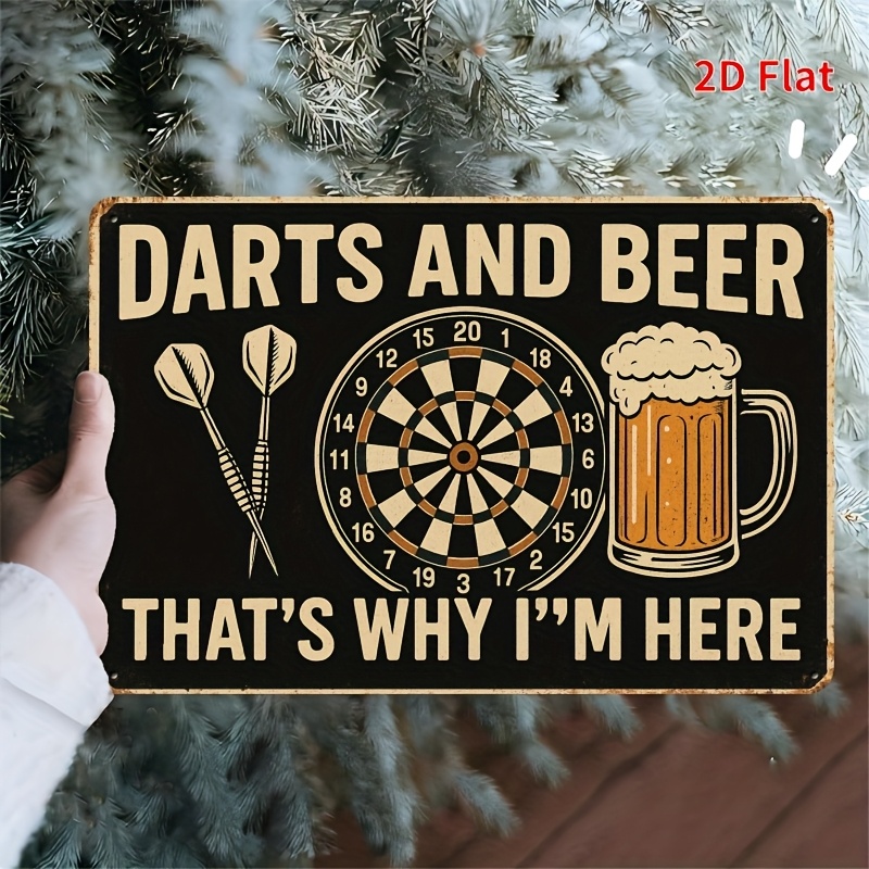 Tin Sign - Darts Board Beer Mu - Board Game Quote のレビューと価格