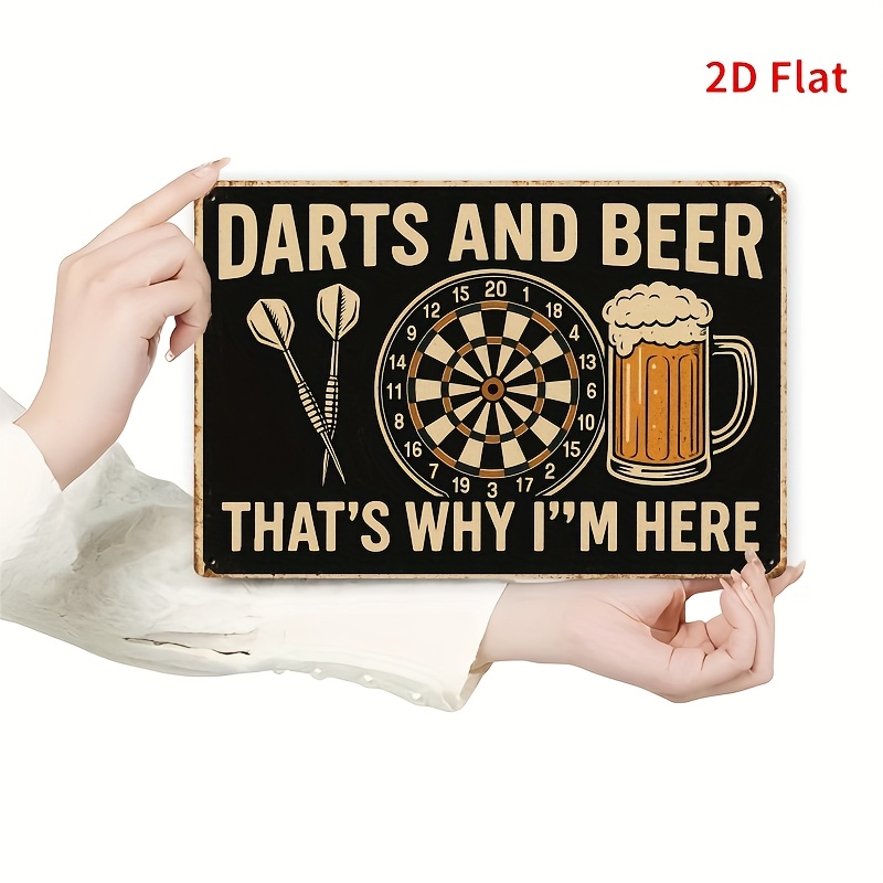 Tin Sign - Darts Board Beer Mu - Board Game Quote のレビューと価格