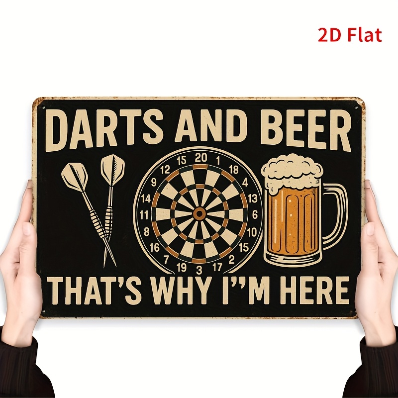 Tin Sign - Darts Board Beer Mu - Board Game Quote のレビューと価格